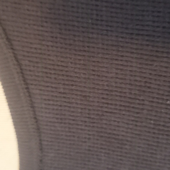 We The Free People Solid Black Waffle Knit Top Large Oversized A Line Swing - Picture 3 of 7